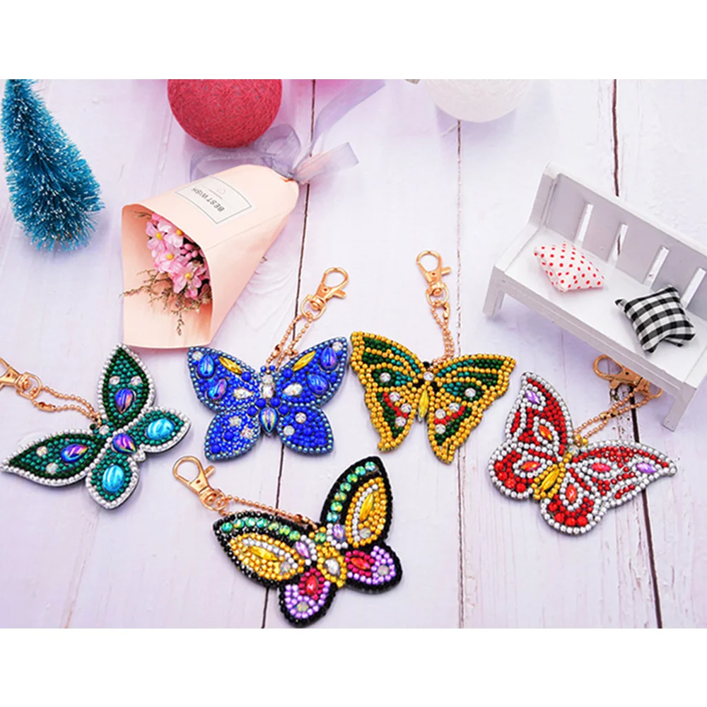 5D DIY Diamond Painting Keychain Butterfly Full Diamond Painting Keyring Cross Stitch Embroidery Woman Bag Key Chain
5D DIY Diamond Painting Keychain Butterfly Full Diamond Painting Keyring Cross Stitch Embroidery Woman Bag Key Chain