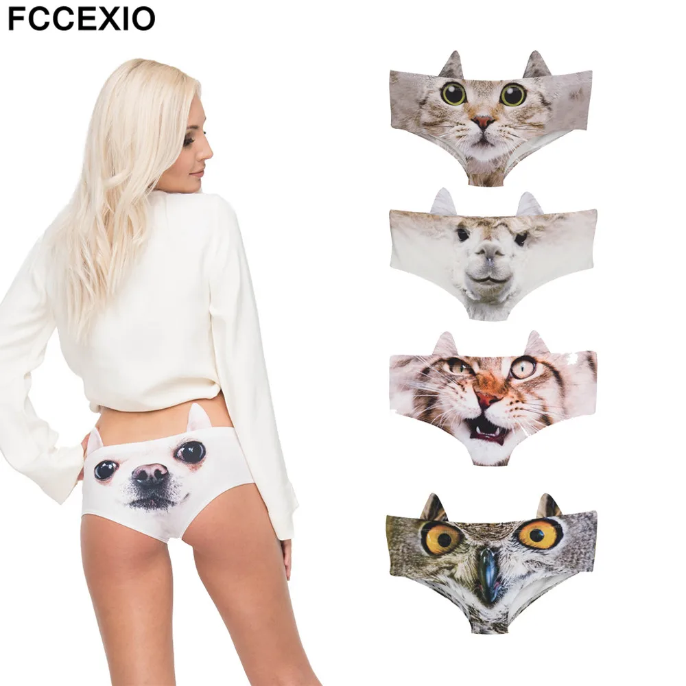 FCCEXIO 2019 New 6 Style Funny Printed Sexy Hot Ear Panties 3D Animal Cute Underwear Women Briefs Ear Underwear For Best Gift
FCCEXIO 2019 New 6 Style Funny Printed Sexy Hot Ear Panties 3D Animal Cute Underwear Women Briefs Ear Underwear For Best Gift