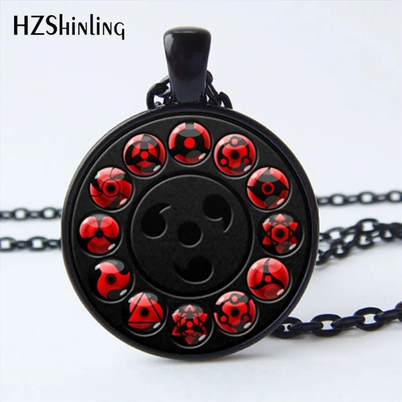 

NS-00782 New Glass Naruto Shippuden Pendant Necklace Round Naruto Sharingan Eye Chain Necklaces Vintage Jewelry for Women HZ1