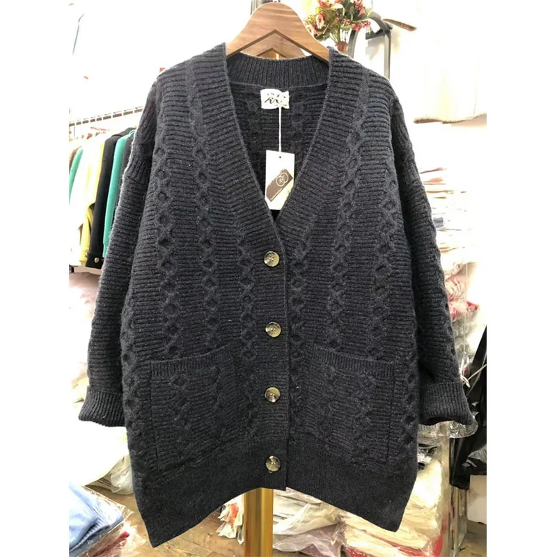 Women's Autumn Sweaters Knit Cardigans V-neck Single Breasted Casual Loose outerwear Sweater Fashion roupas feminina AA-280
Women's Autumn Sweaters Knit Cardigans V-neck Single Breasted Casual Loose outerwear Sweater Fashion roupas feminina AA-280