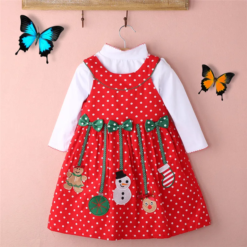 PUDCOCO Christmas Kids Girls Outfits 2pcs Polka-dot Dress+Long Sleeve Tops baby Cute Outfit Set 2-7Y 
PUDCOCO Christmas Kids Girls Outfits 2pcs Polka-dot Dress+Long Sleeve Tops baby Cute Outfit Set 2-7Y