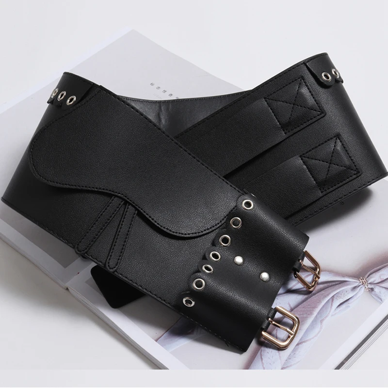 Brand Fashion Vintage Women Girls 12cm Wide Corset Waistband Belt Black faux Leather Sexy Double Buckle Belts Cummerbunds Jc2995
Brand Fashion Vintage Women Girls 12cm Wide Corset Waistband Belt Black faux Leather Sexy Double Buckle Belts Cummerbunds Jc2995