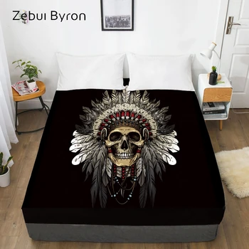 3D Custom Bed Sheets With Elastic,Fitted Sheet Queen/King,indian skull warrior Mattress Cover 135/150/160x200 bedsheet,drop ship
3D Custom Bed Sheets With Elastic,Fitted Sheet Queen/King,indian skull warrior Mattress Cover 135/150/160x200 bedsheet,drop ship