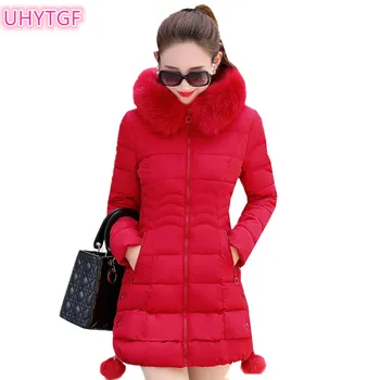 UHYTGF Winter Jacket Women Warm Coat Plus size Parkas Mujer Female Coats Hooded Tops Fashion Woman Clothes Fur collar Coat 79
UHYTGF Winter Jacket Women Warm Coat Plus size Parkas Mujer Female Coats Hooded Tops Fashion Woman Clothes Fur collar Coat 79