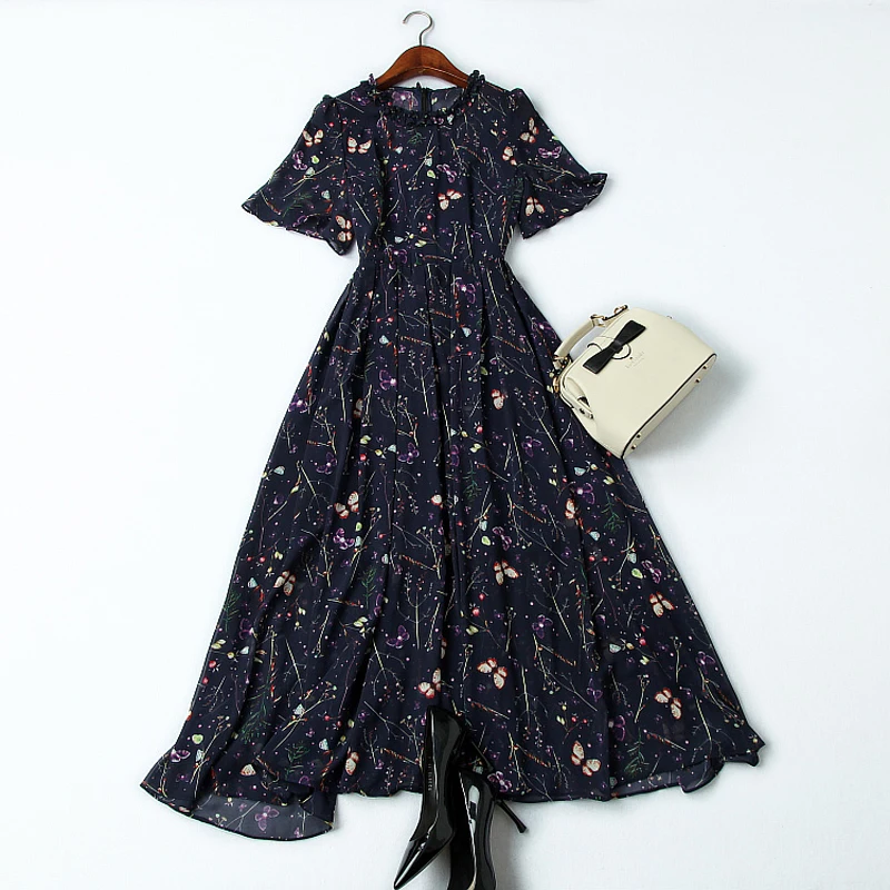 Spring 2019 new Luxury Designer Women Print empire Party Dress Prairie Chic sexy Cute dress ladies Chiffon long dresses summer
Spring 2019 new Luxury Designer Women Print empire Party Dress Prairie Chic sexy Cute dress ladies Chiffon long dresses summer