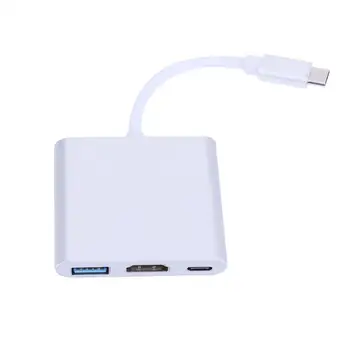 USB3.1 Type-C to HD Muitimedia Interface+USB3.0+Type-C Converter Adatper USB 3.1 to HDMI HUB for Macbook
USB3.1 Type-C to HD Muitimedia Interface+USB3.0+Type-C Converter Adatper USB 3.1 to HDMI HUB for Macbook