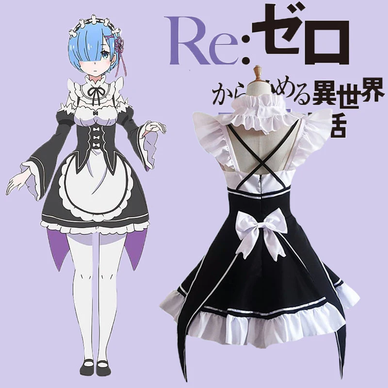 Life in a Different World From Zero Lahm Rem Cosplay Costume Lolita Dress Anime Dress&Sleeve&Collar&Headwear&Wig
Life in a Different World From Zero Lahm Rem Cosplay Costume Lolita Dress Anime Dress&Sleeve&Collar&Headwear&Wig