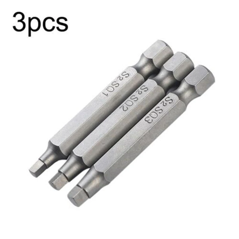 3 pcs Screwdriver bit Driver Magnetic Kits Hex 50mm 1/4 Inch Square Head Bits SQ1/SQ2/SQ3 Set For cordless drills
3 pcs Screwdriver bit Driver Magnetic Kits Hex 50mm 1/4 Inch Square Head Bits SQ1/SQ2/SQ3 Set For cordless drills
