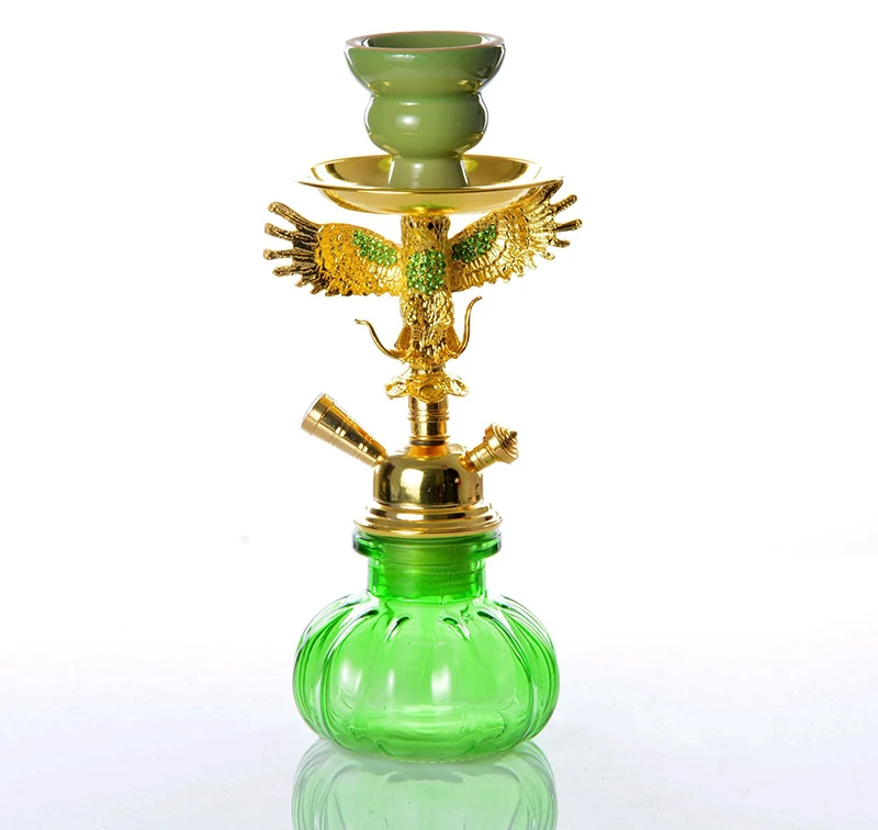 Pumpkin Hookah Nargile Smoking Set 28cm Tall Sheesha Smoker Goza Hubbly Hubbly Water Pipe Disposable Mouthpieces and Tong (3)