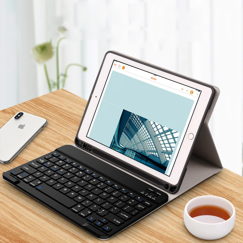For iPad 9.7 2017 2018 5th 6th Keyboard Case With Pencil Holder Cloth Texture Silicone Back Cover For iPad Air 1 2 Pro 9.7 Funda
For iPad 9.7 2017 2018 5th 6th Keyboard Case With Pencil Holder Cloth Texture Silicone Back Cover For iPad Air 1 2 Pro 9.7 Funda