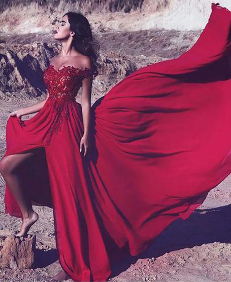 Smileven Side Split Formal Red Prom Dress 2019 Off The Shoulder Evening Gowns Sexy Beaded Party Prom Gowns
Smileven Side Split Formal Red Prom Dress 2019 Off The Shoulder Evening Gowns Sexy Beaded Party Prom Gowns