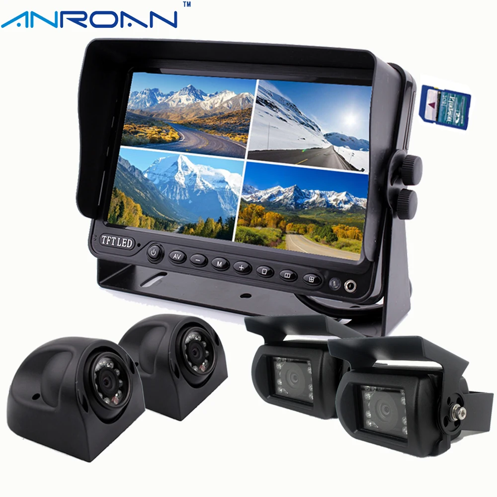9" DVR Recorder Quad Split Monitor Car Rear View Camera System Backup Camera Kit for Truck Caravan Trailers Harvester
9" DVR Recorder Quad Split Monitor Car Rear View Camera System Backup Camera Kit for Truck Caravan Trailers Harvester