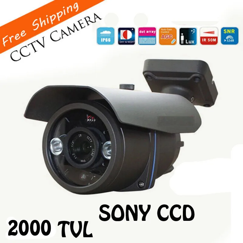 HD 2000TVL Outdoor Waterproof CCTV Camera 1/3" SONY CCD 2 Pcs Array Led IR 80 Meter Survillance Security Camera
HD 2000TVL Outdoor Waterproof CCTV Camera 1/3" SONY CCD 2 Pcs Array Led IR 80 Meter Survillance Security Camera