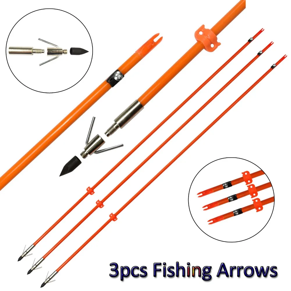 3Pcs Fiberglass Fishing Arrows Solid 34" 8mm Orange Shaft with Slide Screw Broadhead Points Archery Bow Free Shipping
3Pcs Fiberglass Fishing Arrows Solid 34" 8mm Orange Shaft with Slide Screw Broadhead Points Archery Bow Free Shipping
