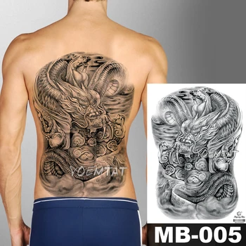 48*35 cm large tattoo stickers myth Dragon Buddha carp waterproof temporary flash tattoos full back body art for men women
48*35 cm large tattoo stickers myth Dragon Buddha carp waterproof temporary flash tattoos full back body art for men women