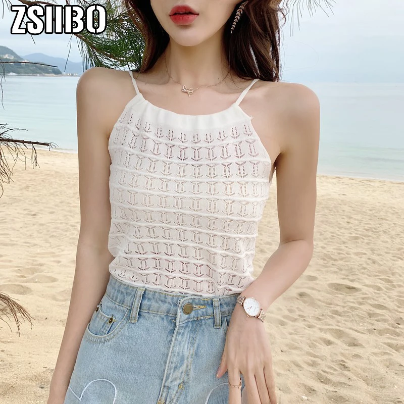 2019 Summer Women T-shirt Slim Knitting Halter Neck Hollow Out Tops Female Crop Beach style Tops Sleeveless Solid Tees
2019 Summer Women T-shirt Slim Knitting Halter Neck Hollow Out Tops Female Crop Beach style Tops Sleeveless Solid Tees