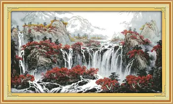 DIY Needlework Patchwork Accessories Autumn Mountain With Fountains!Counted Cross Stitch Kits for Embroidery Knitting Needles
DIY Needlework Patchwork Accessories Autumn Mountain With Fountains!Counted Cross Stitch Kits for Embroidery Knitting Needles