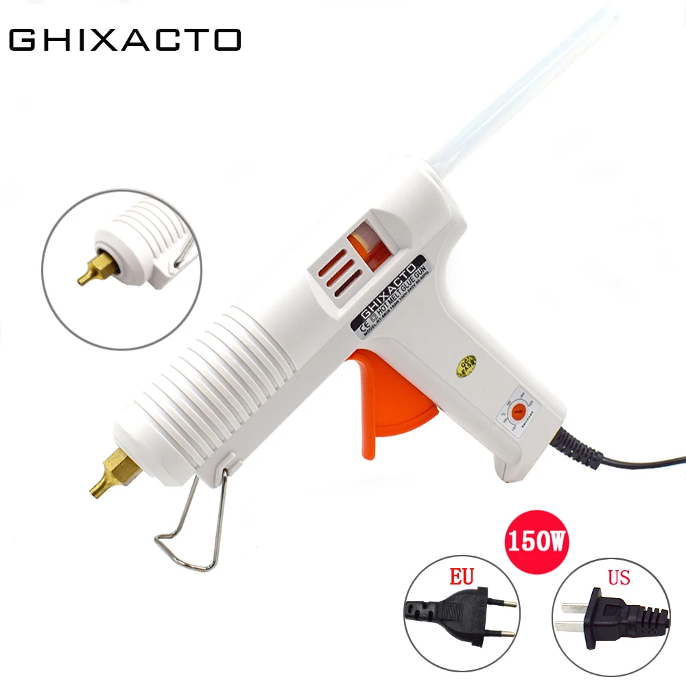 GHIXACTO 150W EU/US Hot Melt Glue Gun Smart Adjustable Temperature Copper Nozzle Heater Heating wit 5pc 11mm Heat Glue Gun Stick
GHIXACTO 150W EU/US Hot Melt Glue Gun Smart Adjustable Temperature Copper Nozzle Heater Heating wit 5pc 11mm Heat Glue Gun Stick