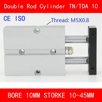 

CE ISO TN10 TDA Twin Spindle Air Cylinder Bore 10mm Stroke 10-45mm Dual Action Air Pneumatic Cylinders Double Action Parts