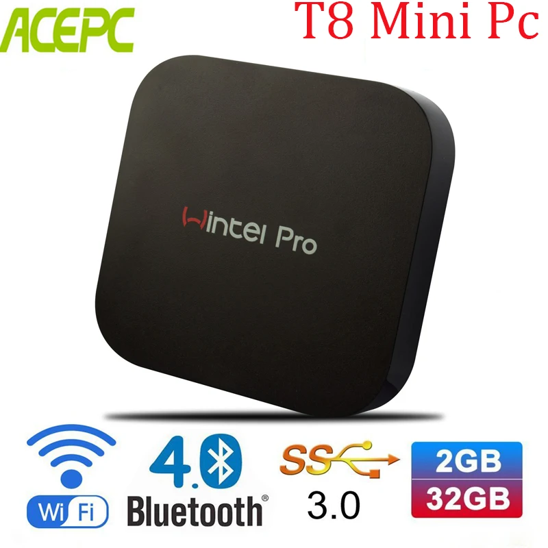 T8 Mini PC Windows 10 licenced Pocket micro pc Wintel W8 pro Intel x5-Z8350 core 2GB/32GB 4GB/64GB with dual WIFI RJ45 100M LAN
T8 Mini PC Windows 10 licenced Pocket micro pc Wintel W8 pro Intel x5-Z8350 core 2GB/32GB 4GB/64GB with dual WIFI RJ45 100M LAN