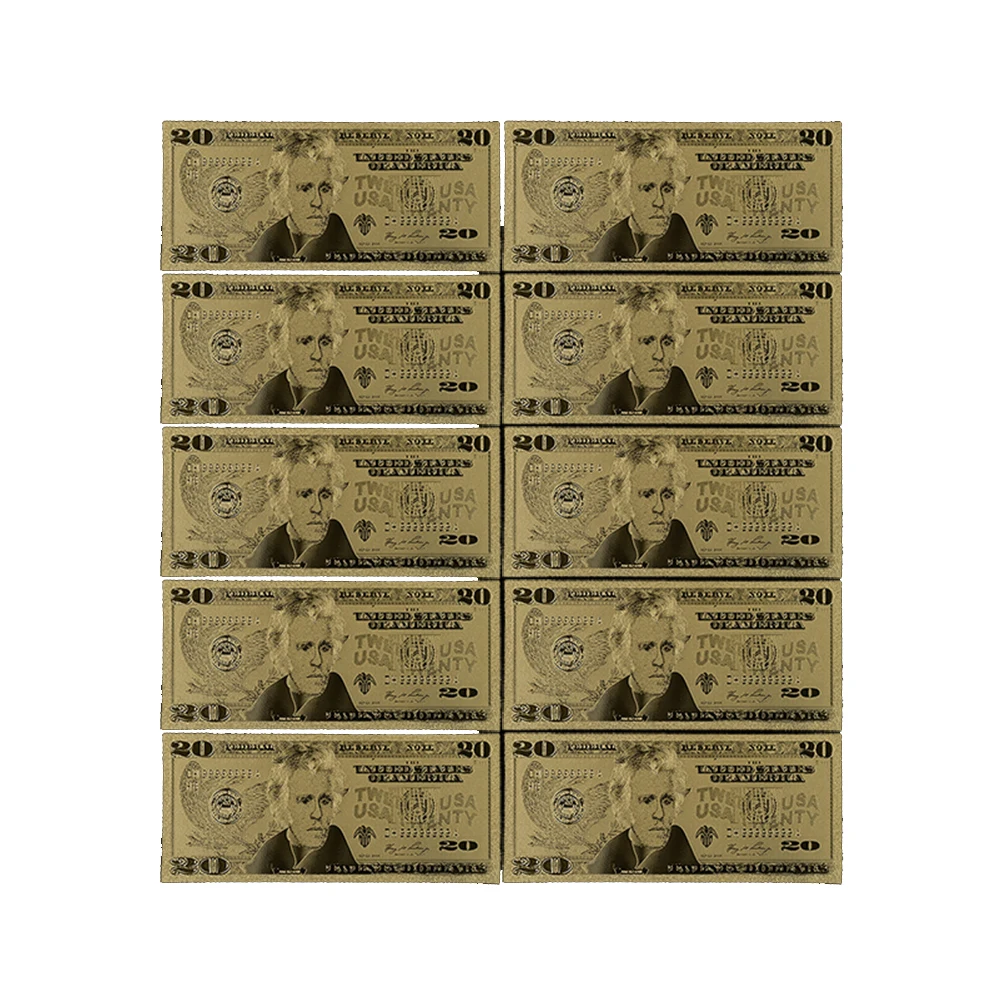 Фото 24K Золотая фольга банкнота USD 20 банкнот коллекция украшение - купить