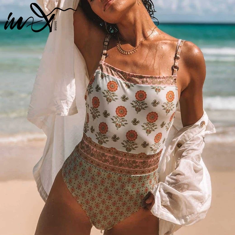 In-X Sexy one piece swimsuit with flowers Plus size swimwear women Monokini Vintage bodysuit one piece Swimming suit for women
In-X Sexy one piece swimsuit with flowers Plus size swimwear women Monokini Vintage bodysuit one piece Swimming suit for women