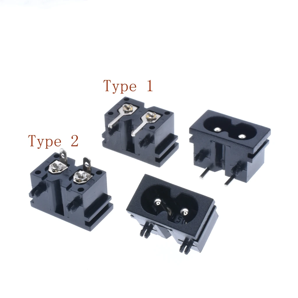 QiYing 20 pieces AC 250 V 10 A power socket PCB board bracket MALE 2 terminal soldering C8 power connector 8 word audio socket QiYing 20 pieces AC 250 V 10 A power socket PCB board bracket MALE 2 terminal soldering C8 power connector 8 word audio socket