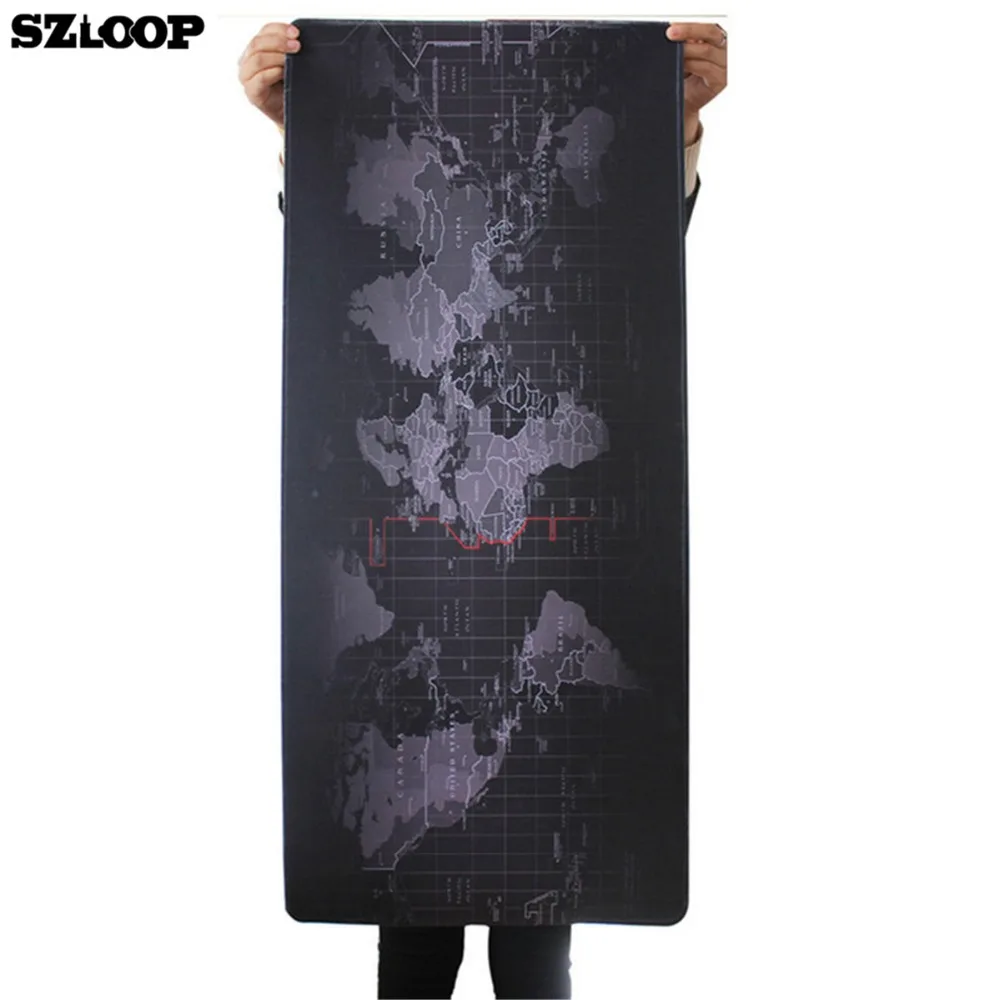 Black Old World Map Mouse Pad Large gaming mouse pads Speed XL Locking Edge mats Mousepad for Laptop gamer CSGO LOL mice matt | Компьютеры