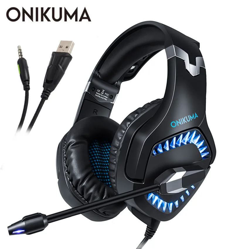 ONIKUMA K1 Pro PS4 игровая гарнитура ПК стерео наушники с гарнитурой шлем микрофоном