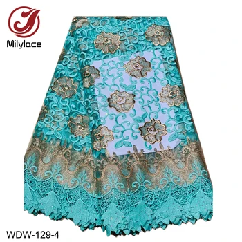 Milylace Nigerian lace fabric 5 yards mixed-color embroidery tulle lace fabric with stones hor sell for party wedding WDW-129
Milylace Nigerian lace fabric 5 yards mixed-color embroidery tulle lace fabric with stones hor sell for party wedding WDW-129