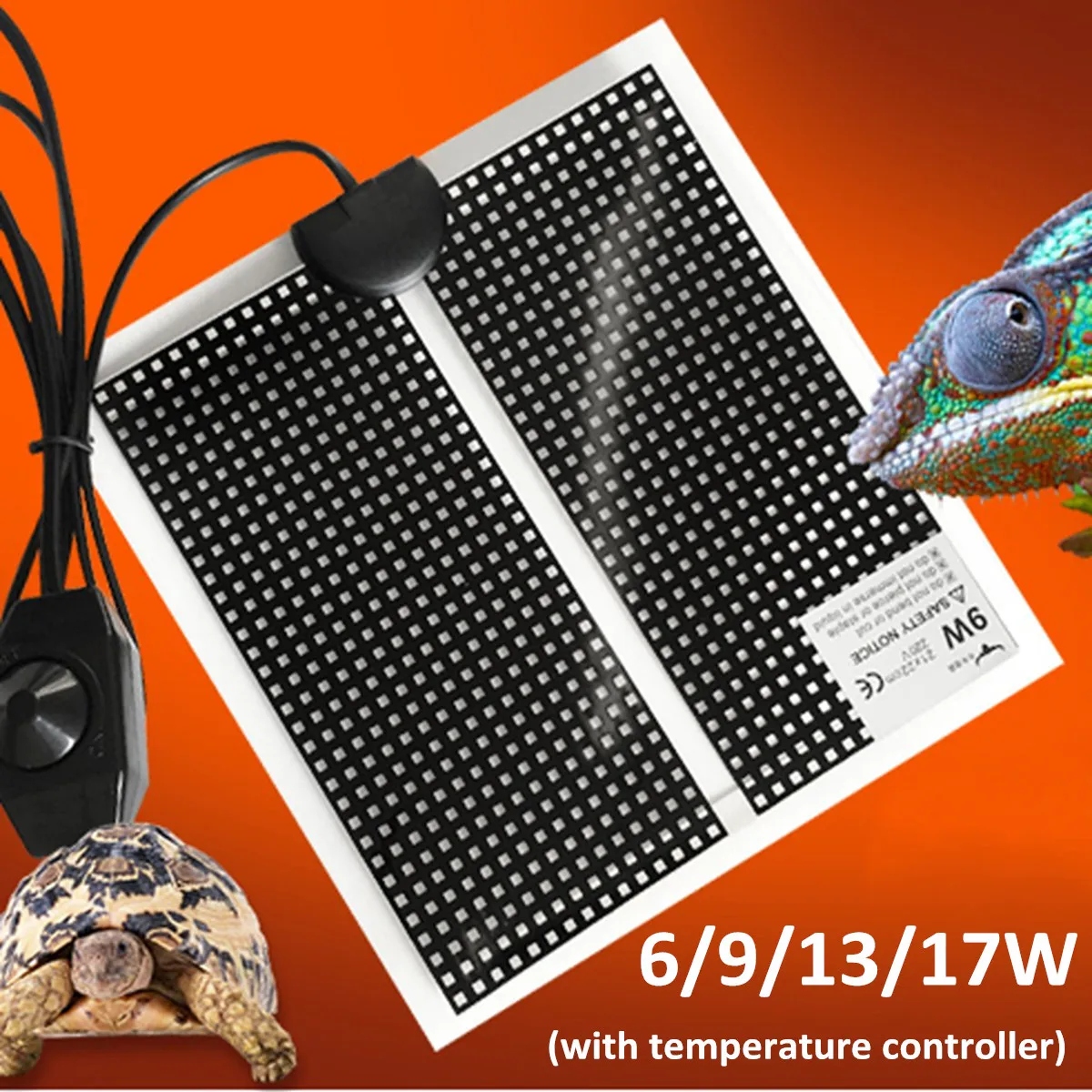 Terrarium Reptiles Heat Mat 6-17W Climbing Pet Heating Warm Pad Adjustable Temperature Controller Incubator Mat Tools Black
Terrarium Reptiles Heat Mat 6-17W Climbing Pet Heating Warm Pad Adjustable Temperature Controller Incubator Mat Tools Black