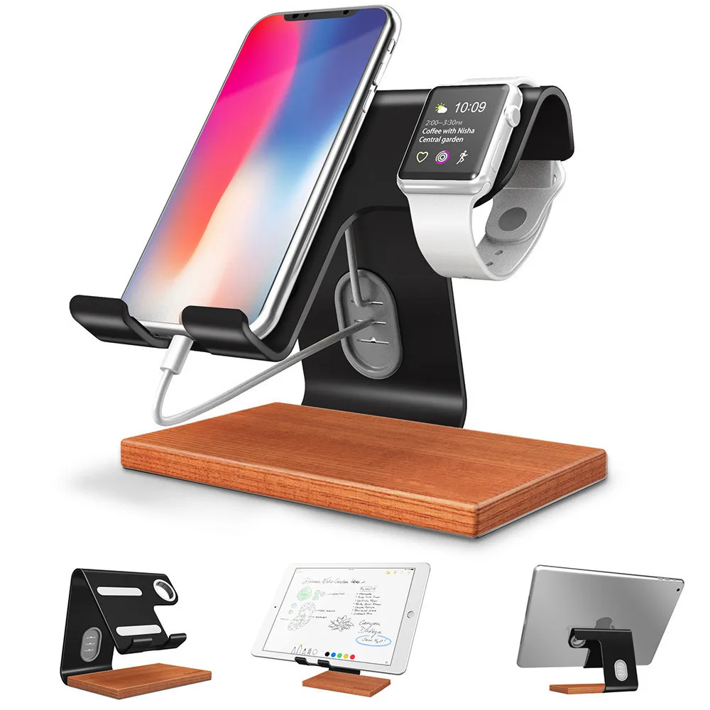 Aluminum Metal Wood Design desktop cell phone stand universal Tablet Pad holder For Android Smartphone Switch iPad iPhone Watch
Aluminum Metal Wood Design desktop cell phone stand universal Tablet Pad holder For Android Smartphone Switch iPad iPhone Watch