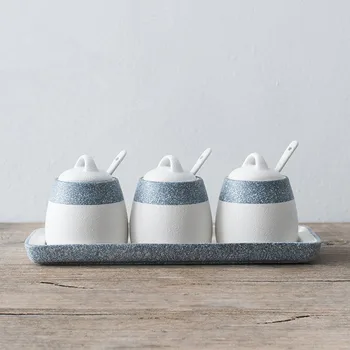 Simplicity Ceramic Sugar Bowl Home Kitchen 3 In 1 Set Salt Condiment Pot Jars With Small Spoon
Simplicity Ceramic Sugar Bowl Home Kitchen 3 In 1 Set Salt Condiment Pot Jars With Small Spoon
