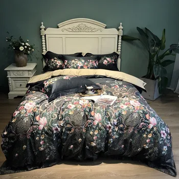 Floral print Egyptian Cotton Duvet Cover Bed set Luxury Bedding Set King Queen size Bed sheets set parure de lit ropa de cama
Floral print Egyptian Cotton Duvet Cover Bed set Luxury Bedding Set King Queen size Bed sheets set parure de lit ropa de cama