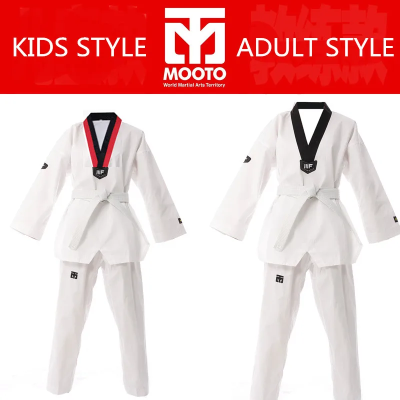 MOOTO WTF Dobok Taekwondo Uniform Kukkiwon Korea Taekwondo Dobok with Special Fabric cooton black -v neck
MOOTO WTF Dobok Taekwondo Uniform Kukkiwon Korea Taekwondo Dobok with Special Fabric cooton black -v neck