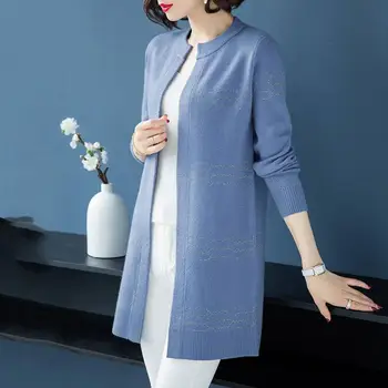 2019 Spring Autumn Women Striped Bright Silk Knitted Cardigan Sweater Coat Female Casual Slim Tricot Open Stitch Casaco K73
2019 Spring Autumn Women Striped Bright Silk Knitted Cardigan Sweater Coat Female Casual Slim Tricot Open Stitch Casaco K73