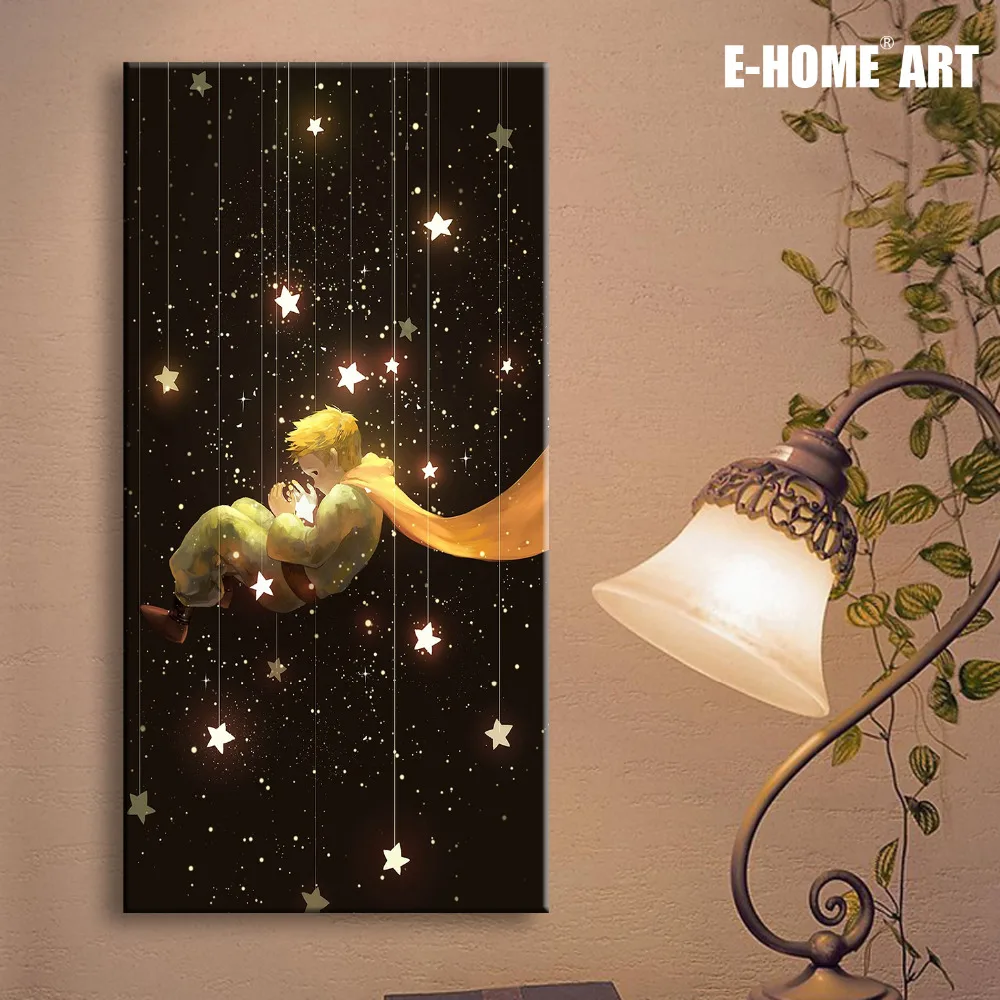 Free Shipping Stretched Canvas Prints The Stars And The Boy LED Flashing Optical Fiber Print LED Wall Art LED Decorations
Free Shipping Stretched Canvas Prints The Stars And The Boy LED Flashing Optical Fiber Print LED Wall Art LED Decorations