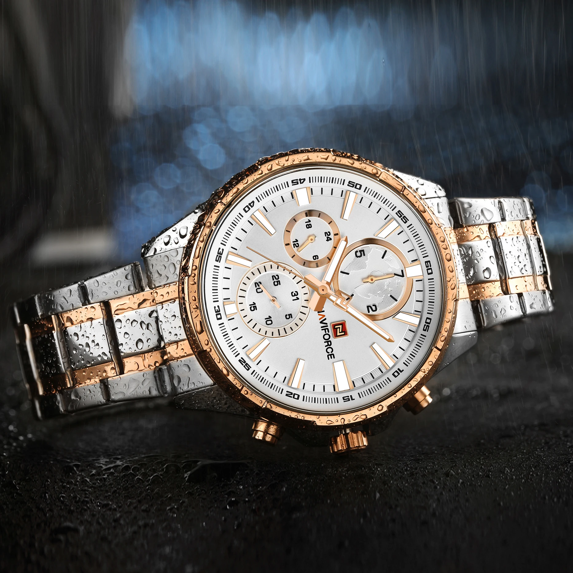 NAVIFORCE Classic Dress Watch Men Waterproof Chronograph Quartz Watches Stainless Steel Strap Luxury Brand Relogio Masculino
NAVIFORCE Classic Dress Watch Men Waterproof Chronograph Quartz Watches Stainless Steel Strap Luxury Brand Relogio Masculino