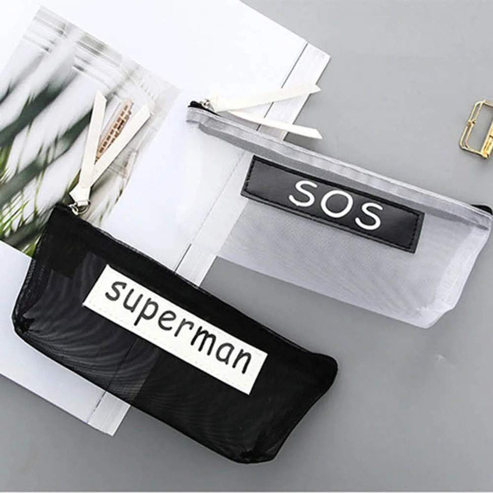 Creative Simple Letter Lucky Mesh Clear Pencil Case School Pencil Cases Cute Stationery Pencil Bag Office School Supplies
Creative Simple Letter Lucky Mesh Clear Pencil Case School Pencil Cases Cute Stationery Pencil Bag Office School Supplies