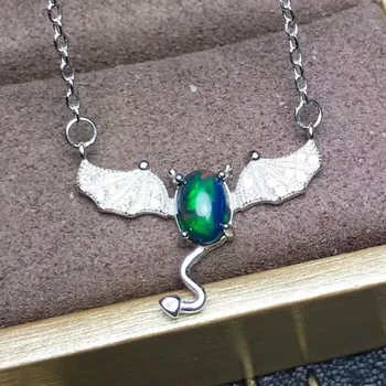 natural black opal protection bat necklace natural gemstone Elegant pendant necklace S925 silver women party gift fine jewelery
natural black opal protection bat necklace natural gemstone Elegant pendant necklace S925 silver women party gift fine jewelery