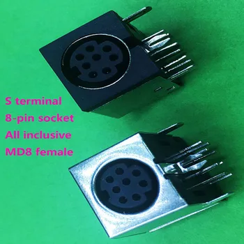 S-terminal 8-pin Socket Mini-DIN8-pin Socket All-inclusive/half-package MD8 Female
S-terminal 8-pin Socket Mini-DIN8-pin Socket All-inclusive/half-package MD8 Female