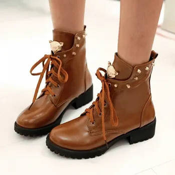 Nice Fashion Star Tide Vintage Lacing Women Motorcycle Boots Shoes Low-Heeled Martin Boots Punk Rivet Boots
Nice Fashion Star Tide Vintage Lacing Women Motorcycle Boots Shoes Low-Heeled Martin Boots Punk Rivet Boots