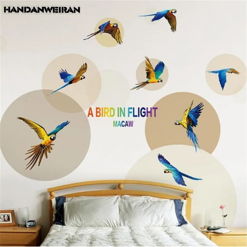 1 PCS Macaw Parrot Wall Stickers Colorful Bright Pvc For Living Room Bedroom Home Decoration 60*45CM
1 PCS Macaw Parrot Wall Stickers Colorful Bright Pvc For Living Room Bedroom Home Decoration 60*45CM