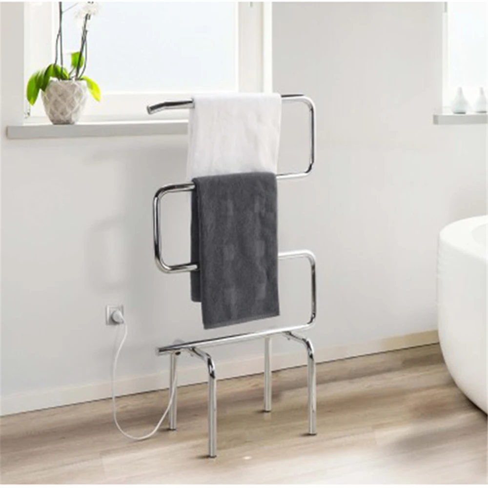 

Free standing towel warmer towel dryer electric heated towel rail stainless steel bathroom accessories heated towel racks HZ-903