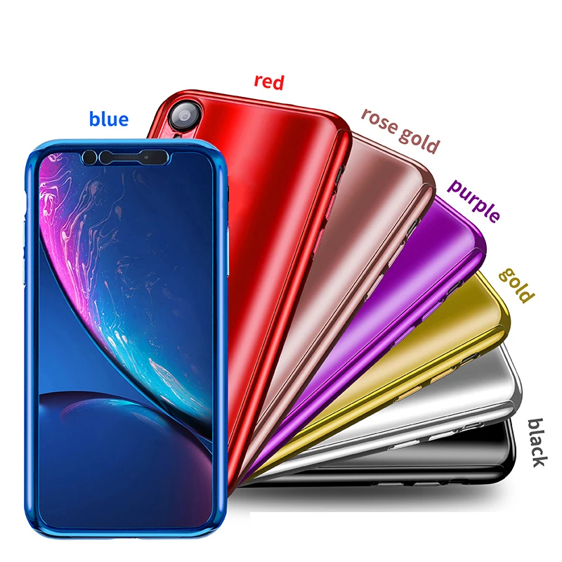 100PCS Electroplating Mirror 360 Degree Cases Cover With Tempered Glass for iPhone 6 6s 7 8 Plus X XS XR Max Case By Free DHL
100PCS Electroplating Mirror 360 Degree Cases Cover With Tempered Glass for iPhone 6 6s 7 8 Plus X XS XR Max Case By Free DHL