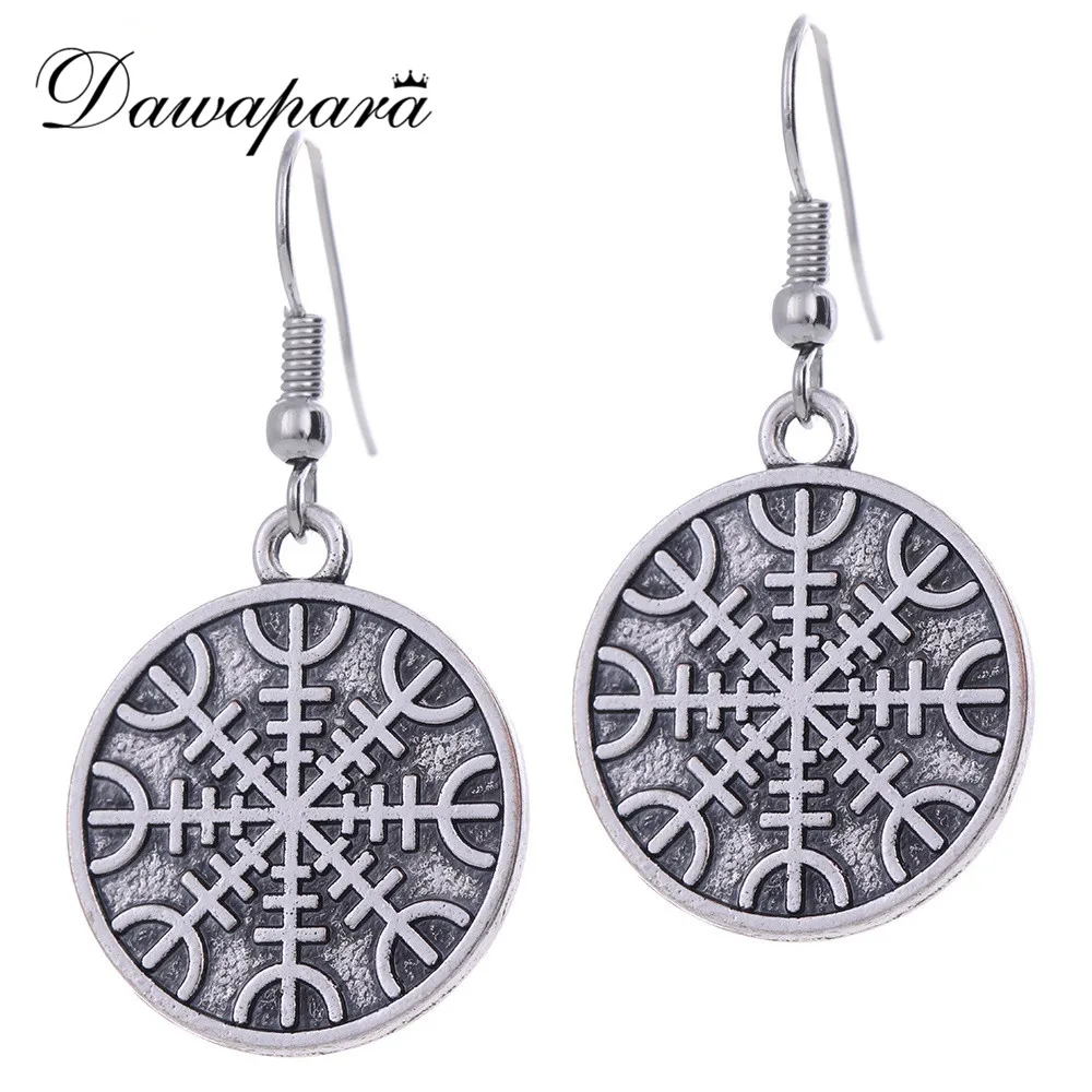 Dawapara Earrings of Antique Silver Color Vegvisir Totem Earrings For Women Jewelry
Dawapara Earrings of Antique Silver Color Vegvisir Totem Earrings For Women Jewelry