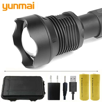 

Yunmai 1282&1287 CREE XHP70.2 & XHP50 High Powerful Flashlight torch light use 18650&26650 battery Lantern Camping adventure