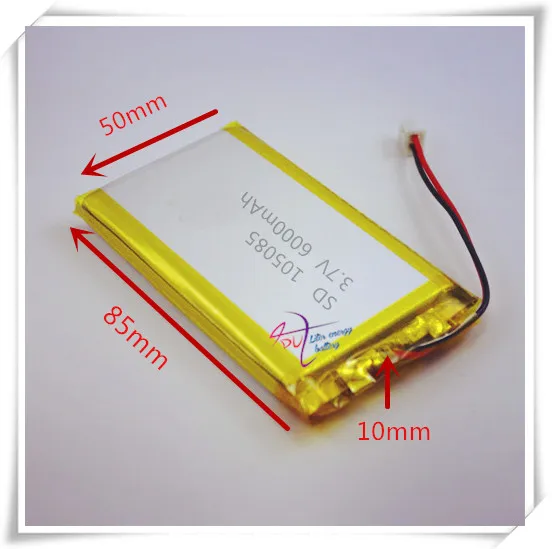 XHR-2P 2,54 3,7 V 6000mAh 105085 литий-полимерные батареи, мобильный источник питания, светодиодный фонарик
XHR-2P 2,54 3,7 V 6000mAh 105085 литий-полимерные батареи, мобильный источник питания, светодиодный фонарик