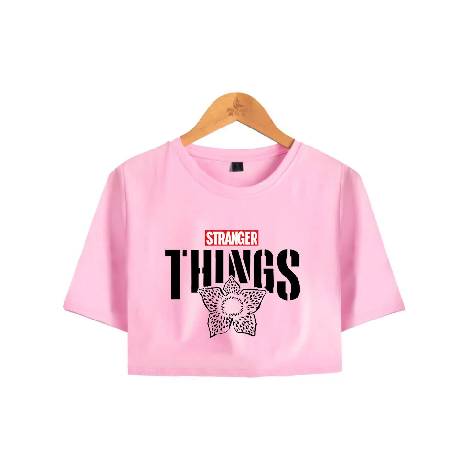 Stranger Things 3 Crop Top T-Shirt Upside Down Eleven Pink T Shirt Cropped Tops Harajuku Short Sleeve Tee Shirt Woman Clothing
Stranger Things 3 Crop Top T-Shirt Upside Down Eleven Pink T Shirt Cropped Tops Harajuku Short Sleeve Tee Shirt Woman Clothing