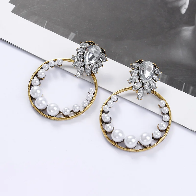 Seblasy Long Crystal Pearl Dangles Earrings For Women Fashion Luxurious Big Round Pendants Earrings Jewelry Bride Gift
Seblasy Long Crystal Pearl Dangles Earrings For Women Fashion Luxurious Big Round Pendants Earrings Jewelry Bride Gift
